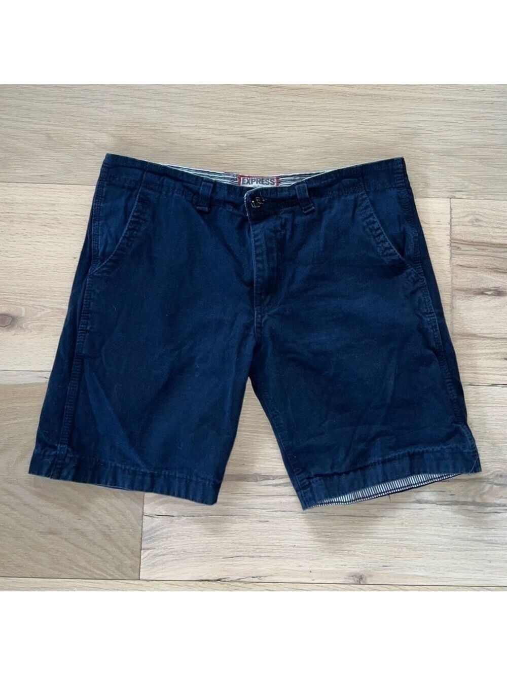 Express Navy Blue Cargo Shorts Size 34
